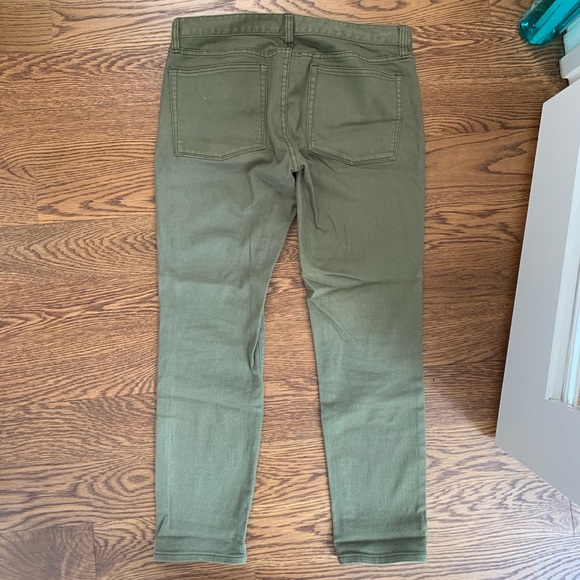 J. Crew Olive Green Toothpick Pants - Picture 2 of 2